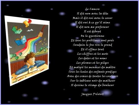 Poème Le Cancre